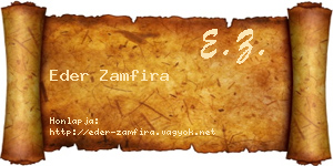 Eder Zamfira névjegykártya